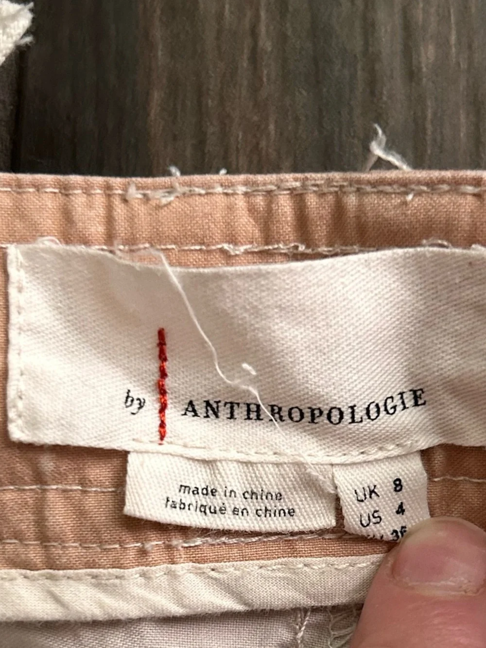 Anthropologie Utility Barrel Cotton Pants in Tan Sz 4